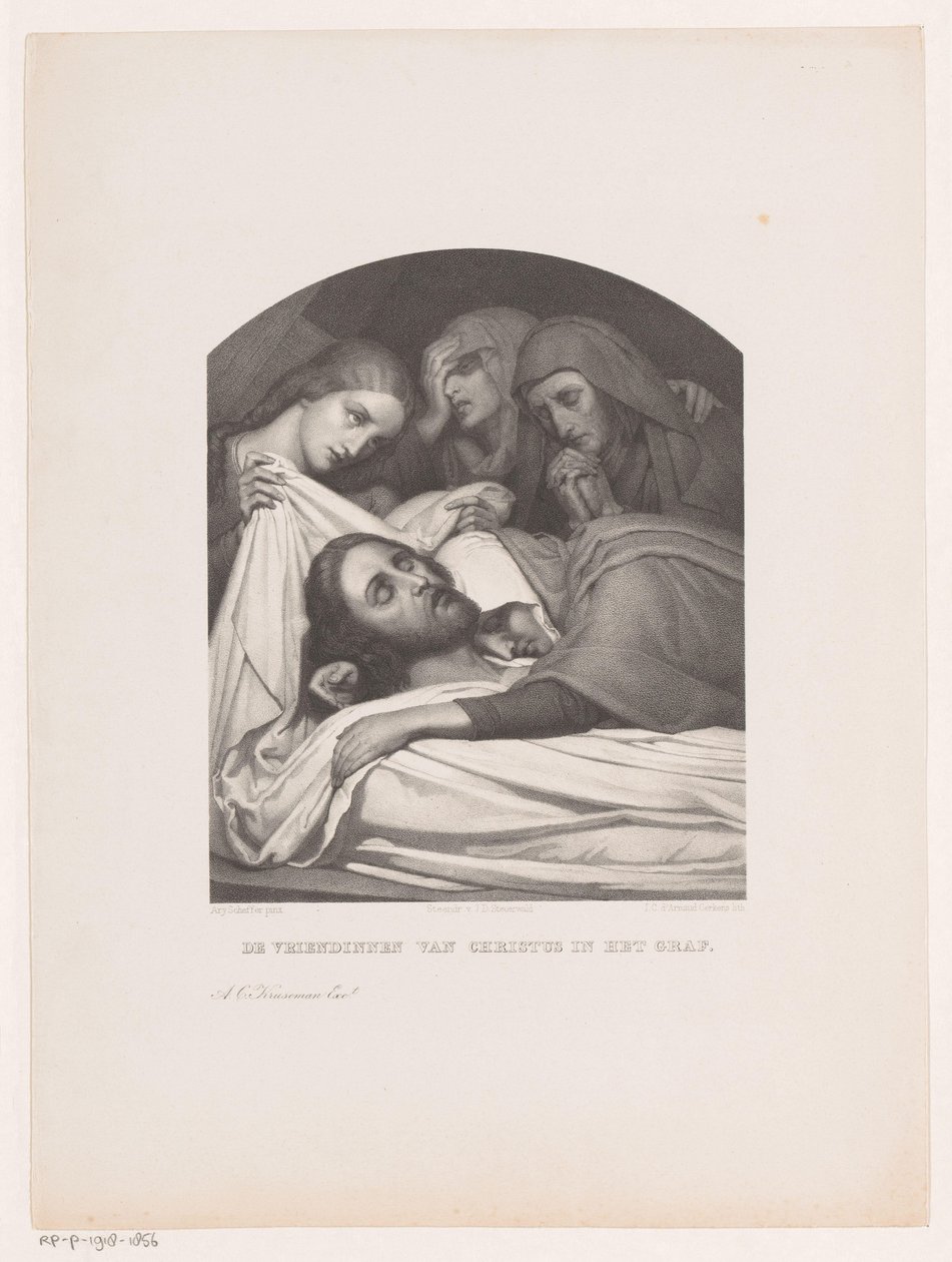 Kvinner ved Kristi grav The Girlfriends of Christ in the Tomb (tittel på objekt) av Johannes Christiaan d