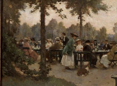 Tea Garden nær Palace Noordeinde av Johannes Evert Hendrik Akkeringa