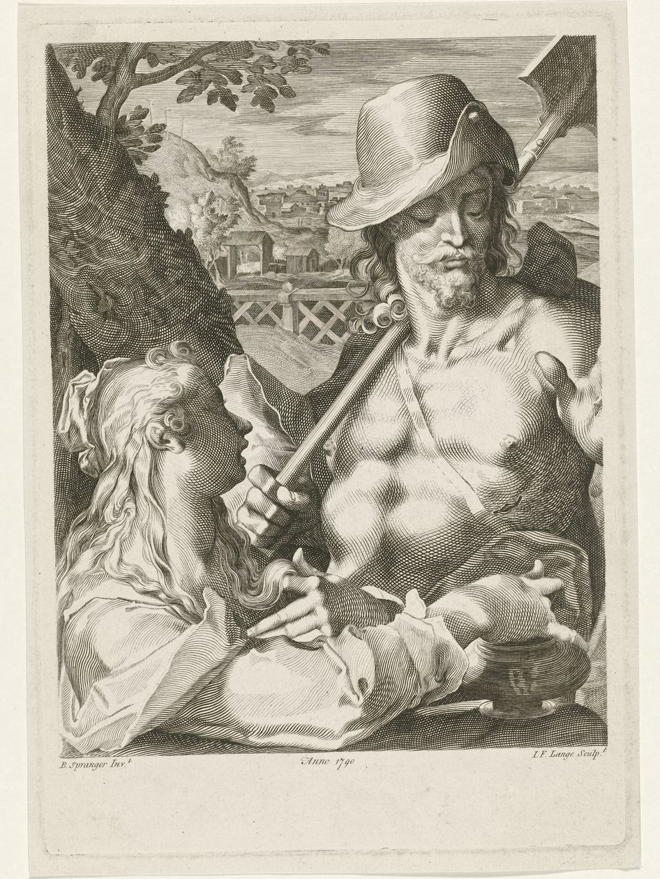 Kristus viser seg som gartner for Maria Magdalena av Johannes Fredericus Lange