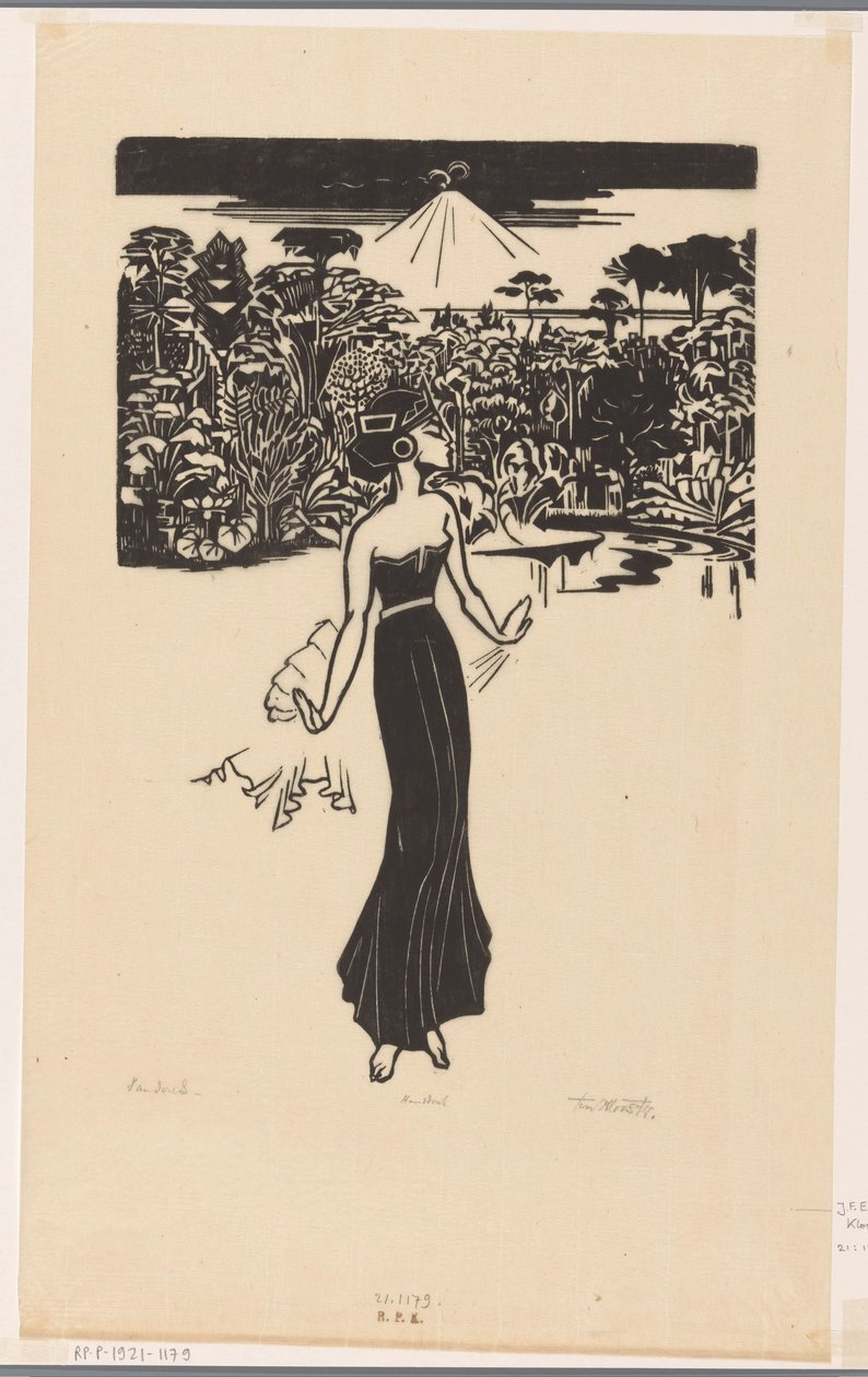 Danseres (original tittel på objekt) av Johannes Frederik Engelbert ten Klooster (signed by artist)