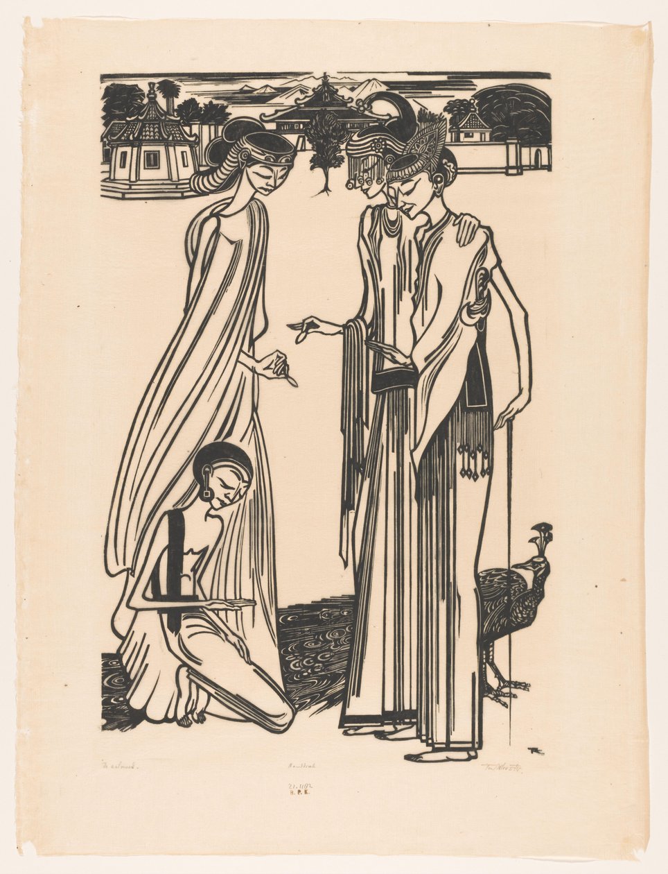 De aalmoes (original tittel på objekt) av Johannes Frederik Engelbert ten Klooster (signed by artist)