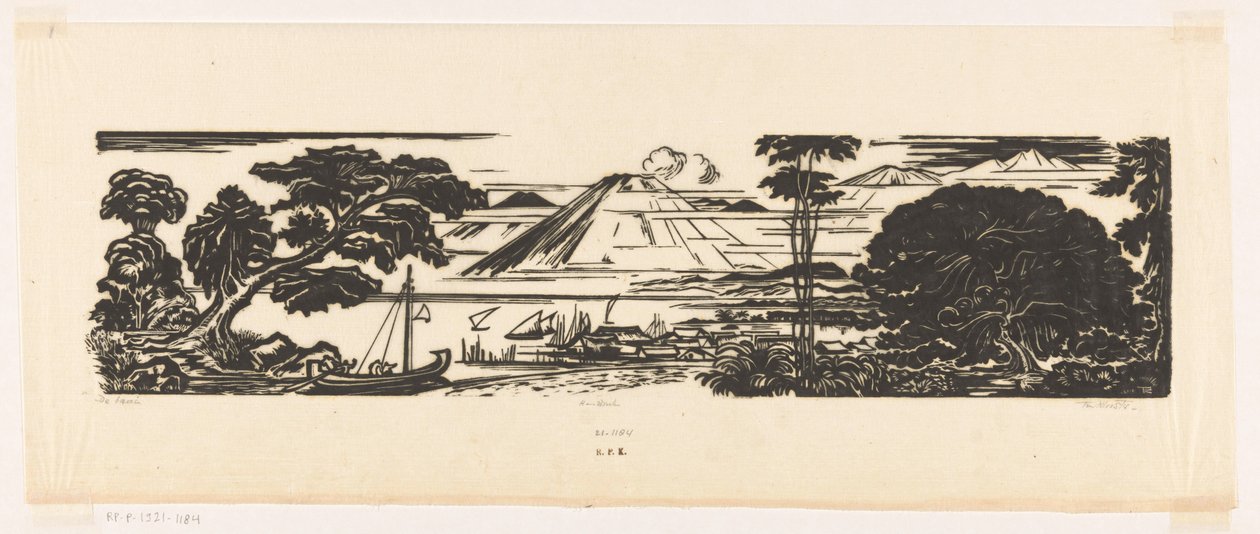 De baai (original tittel på objekt) av Johannes Frederik Engelbert ten Klooster (signed by artist)