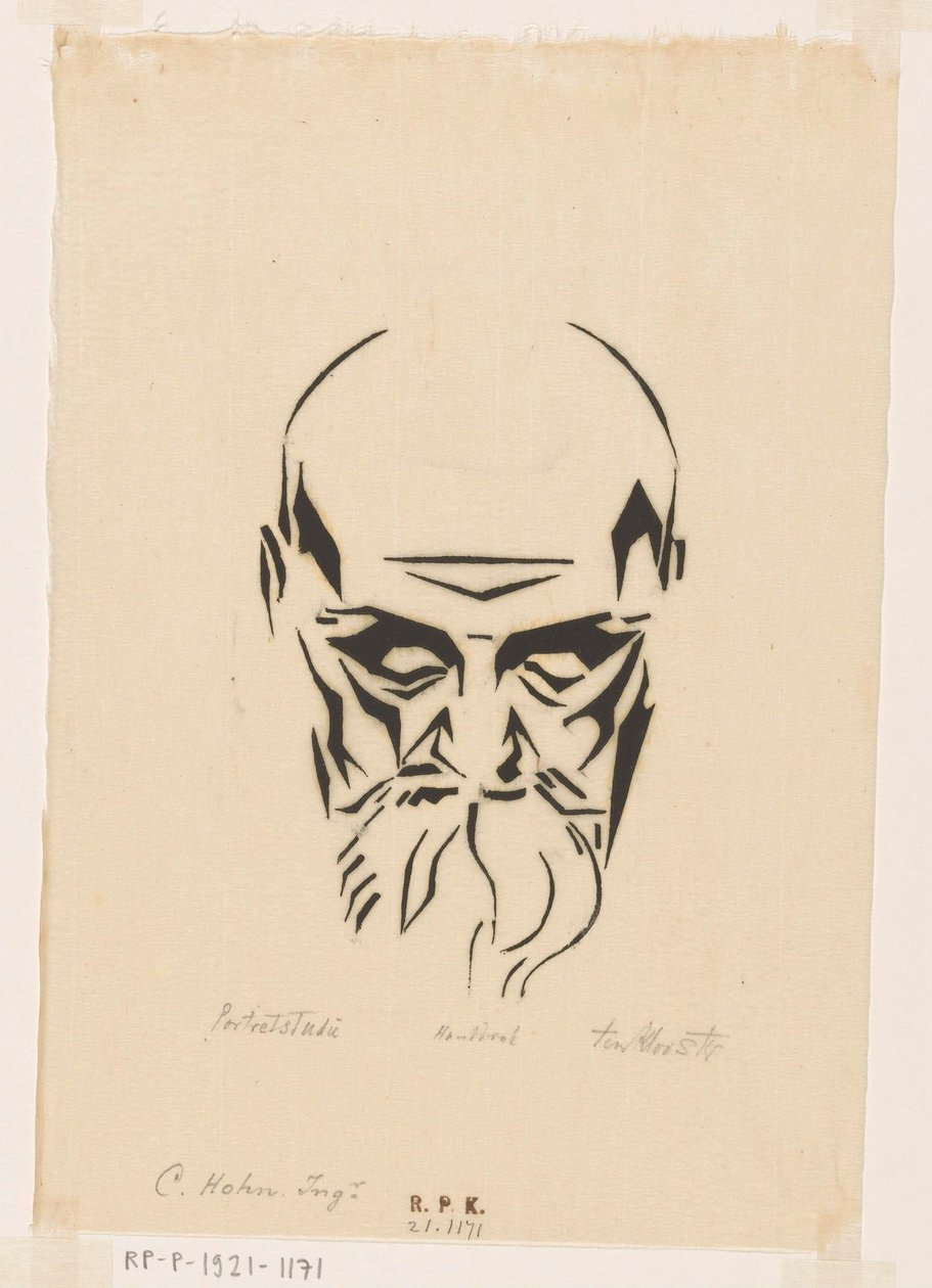 Portrett av Carl Hohn av Johannes Frederik Engelbert ten Klooster (signed by artist)