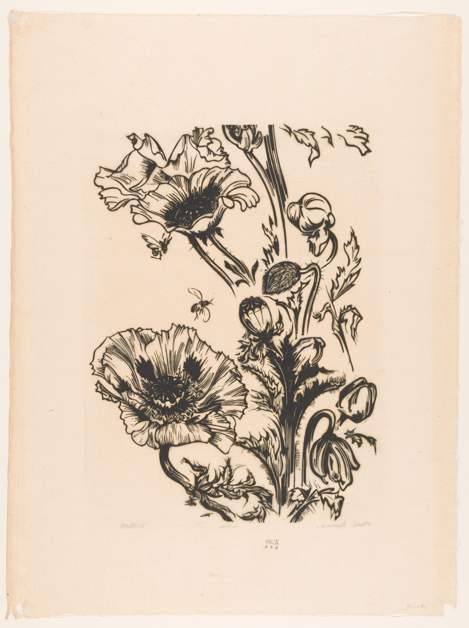 Studer papavers (originaltittel på objekt) av Johannes Frederik Engelbert ten Klooster (signed by artist)