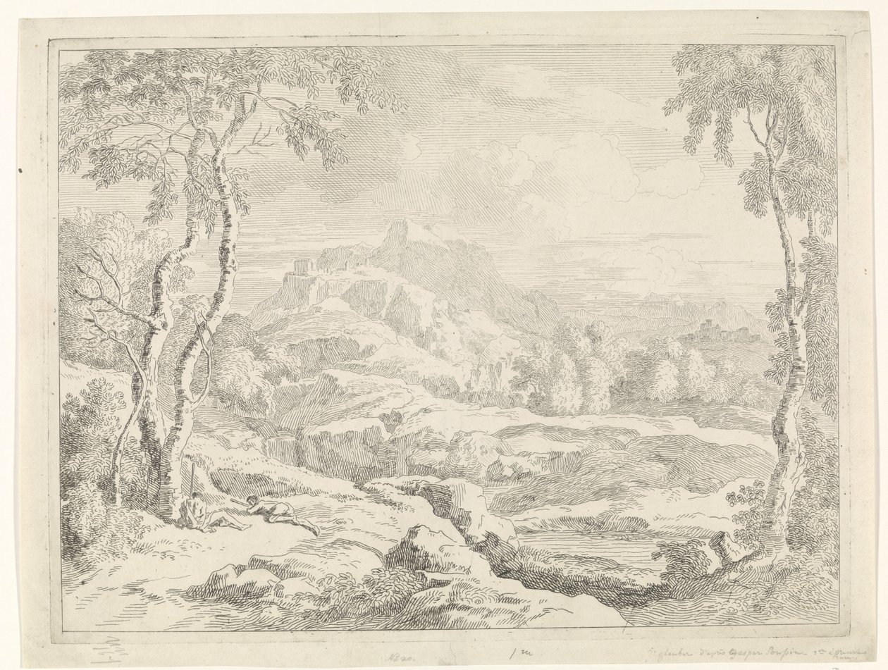 Landskap med gjetere Landskap etter Gaspar Poussin (serietittel) av Johannes Glauber