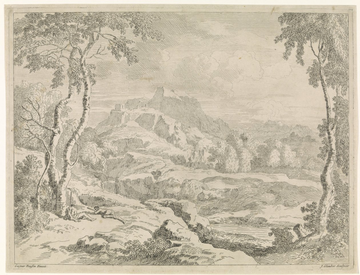 Landskap med Shepherds Landscapes etter Gaspar Poussin (serietittel) av Johannes Glauber