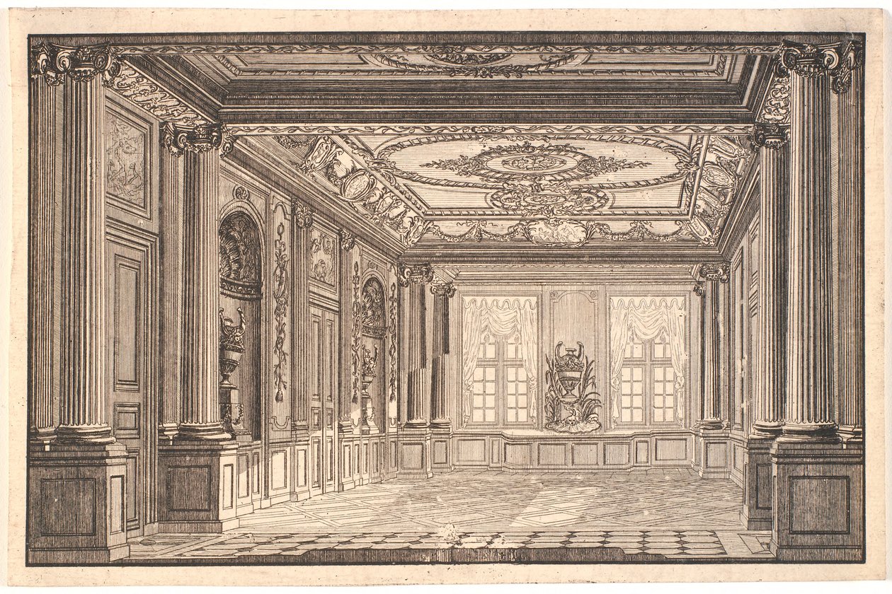 Spisestuen i Chr. VIIs herskapshus på Amalienborg av Johannes Gottfred Bradt