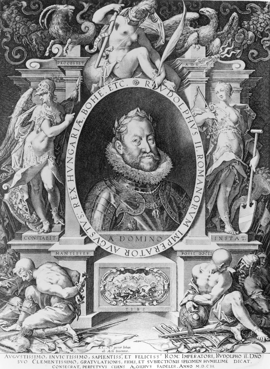 Portrett av Rudolph II (1576-1612) av Johannes Hausser von Ach