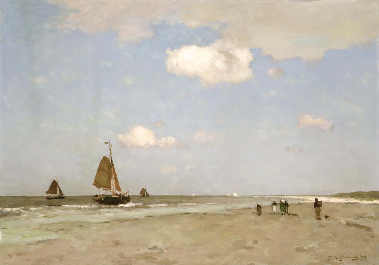 Strandscene, 1887 av Johannes Hendrik Weissenbruch