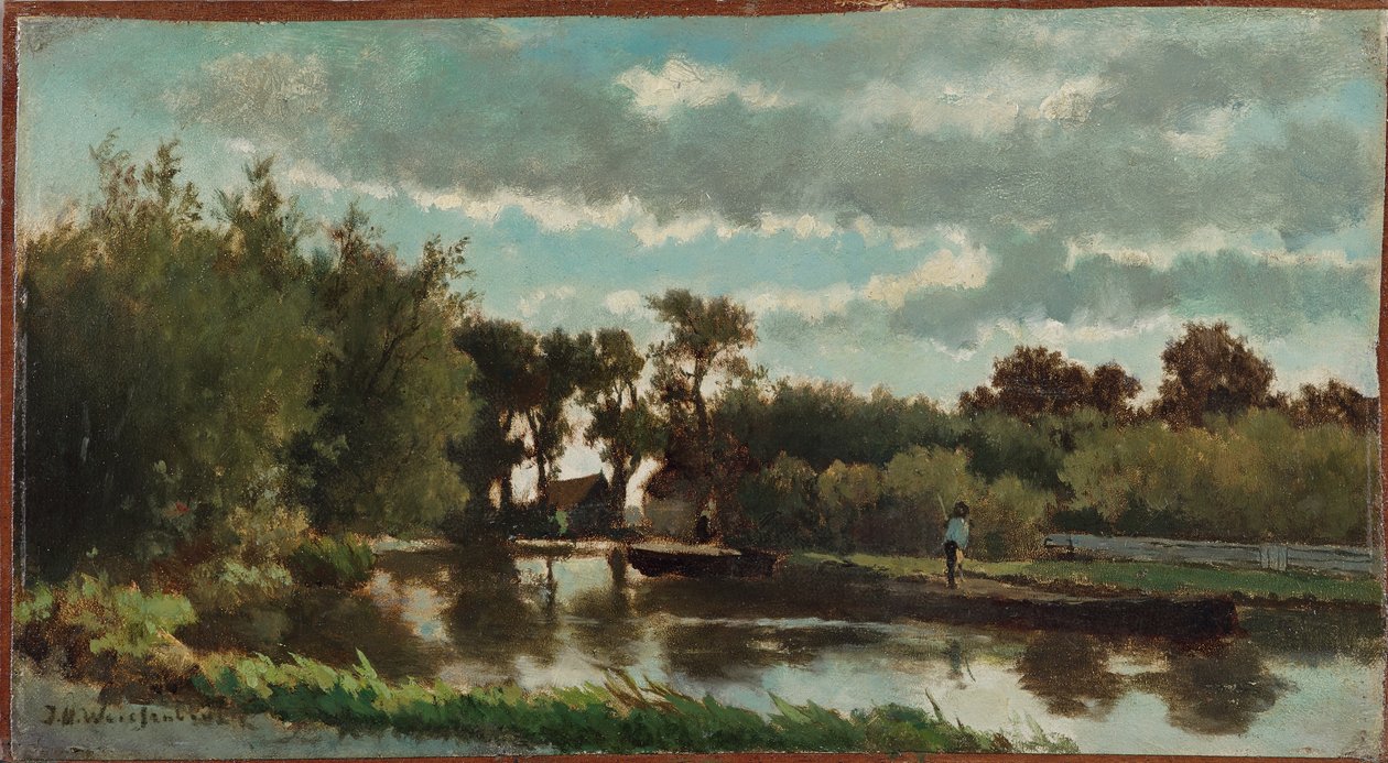 Nær Noorden, ca. 1800-tallet (olje på lerret) av Johannes Hendrik Weissenbruch