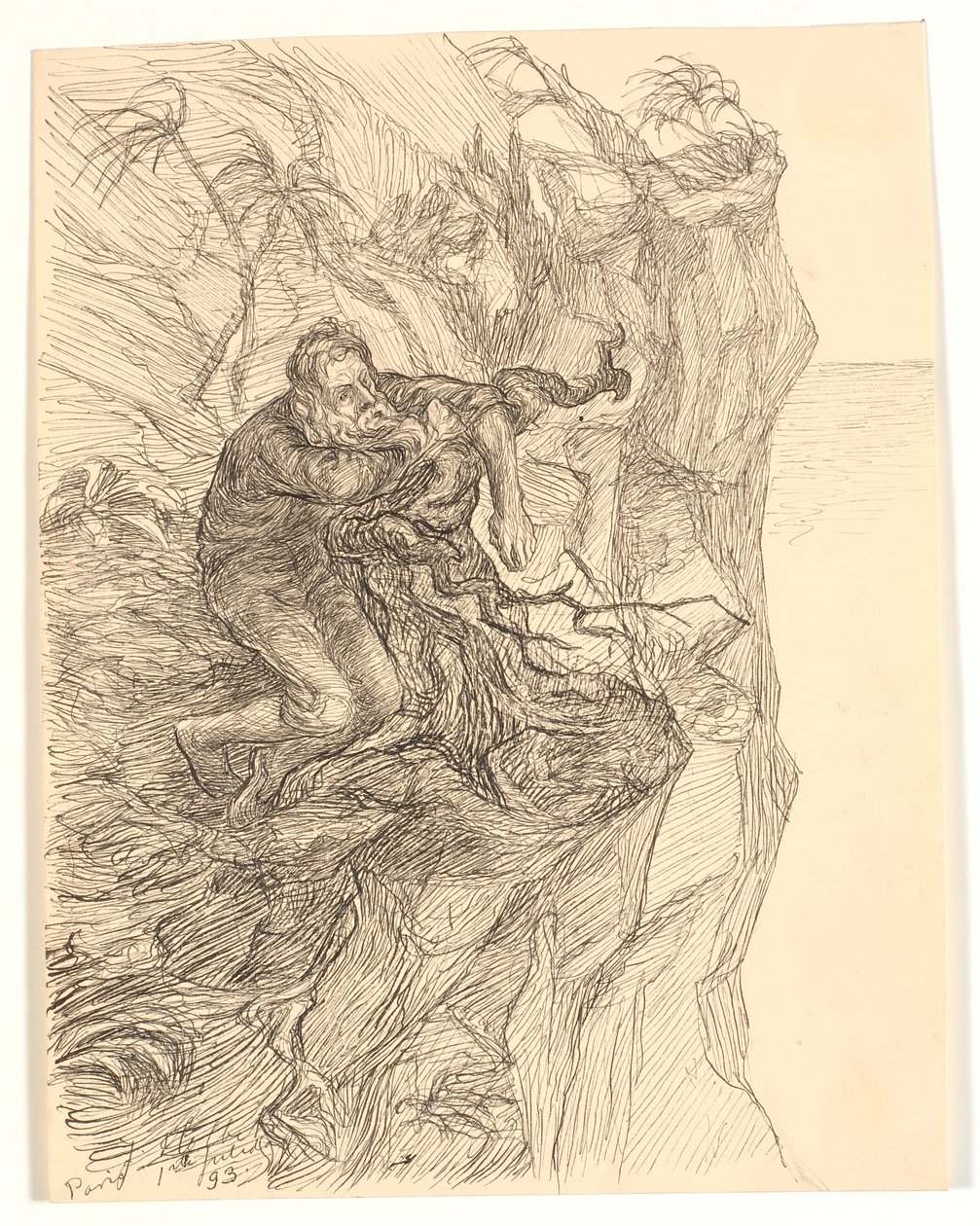 Illustrasjon til Alfred Tennyson "Enoch Arden" av Johannes Holbek