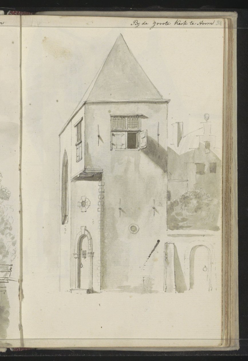 Bybilde ved Grote Kerk i Hoorn av Johannes Huibert Prins