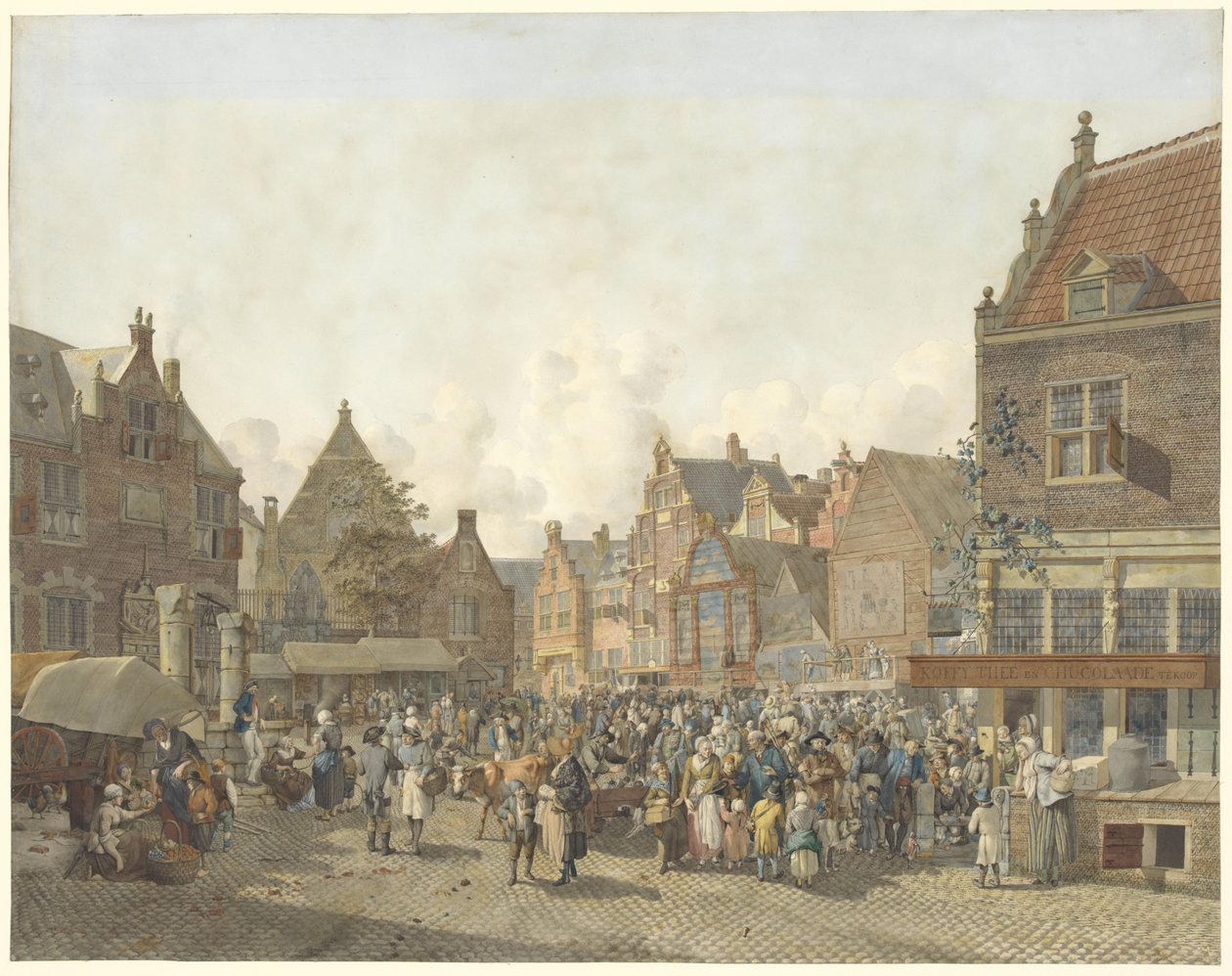 Bytorget med messe Bytorget med tivoli av Johannes Huibert Prins