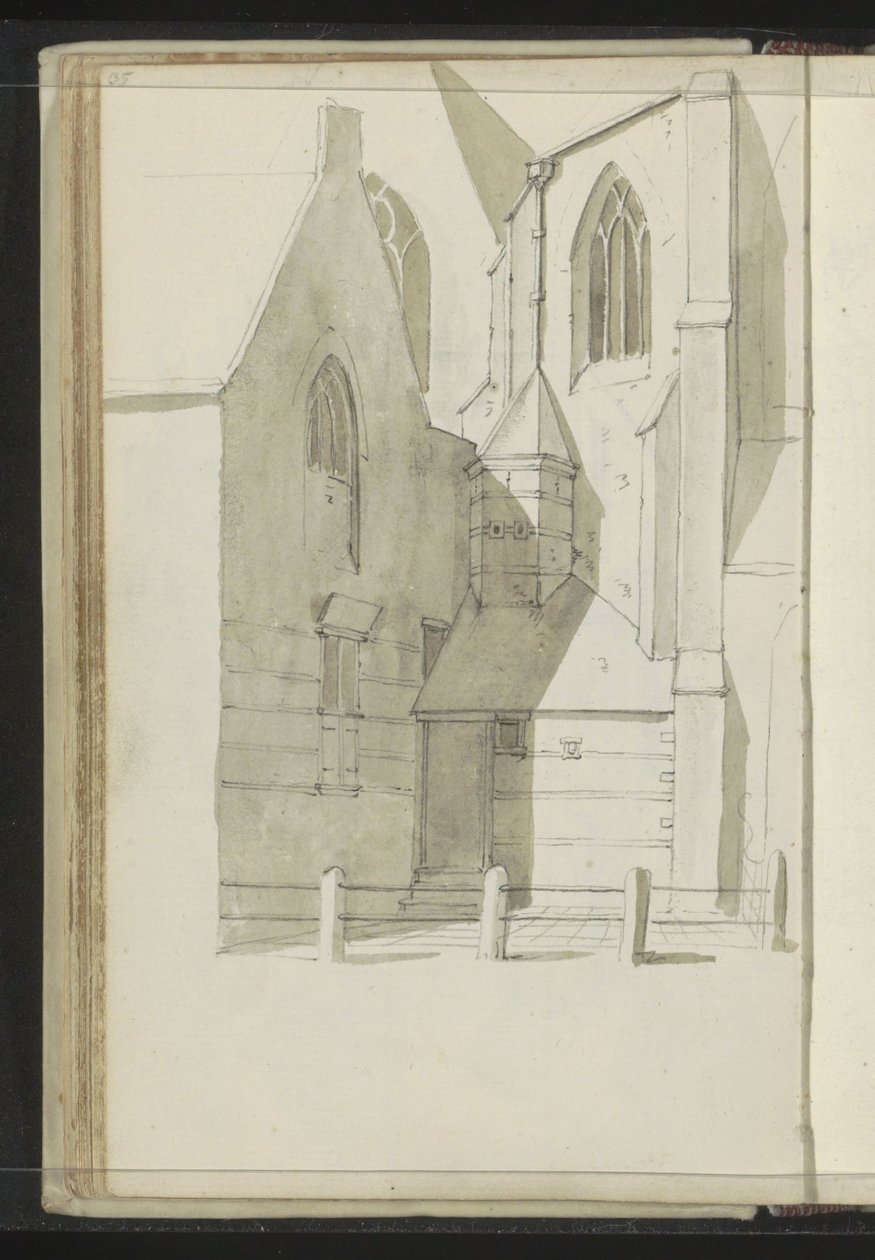 Fra siden av Grote Kerk i Hoorn av Johannes Huibert Prins