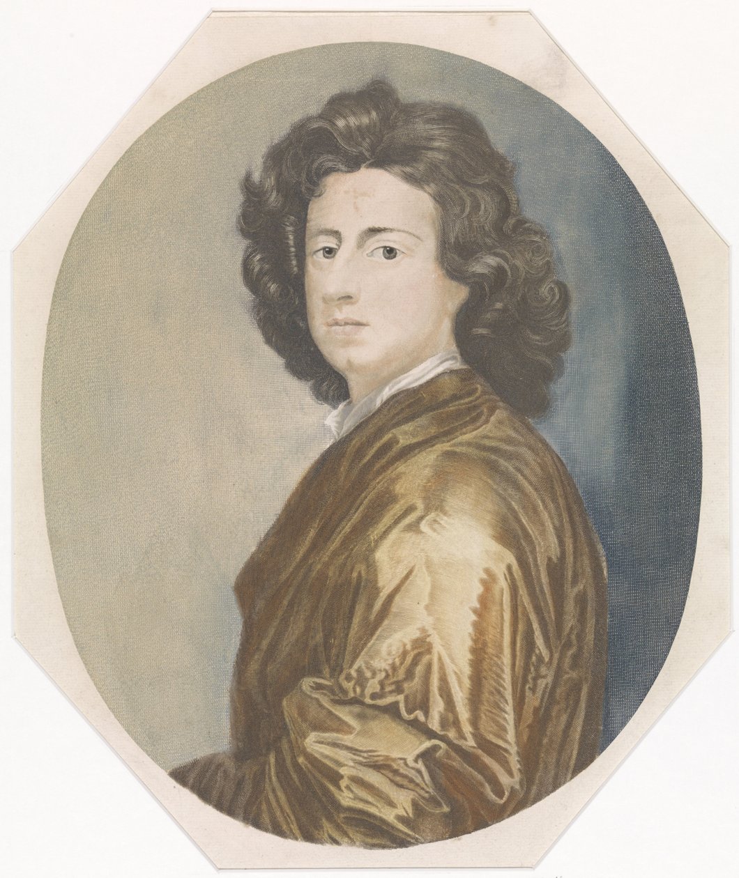 Portrett av maleren Gottfried Kneller av Johannes Jacobsz van den Aveele (attributed to)