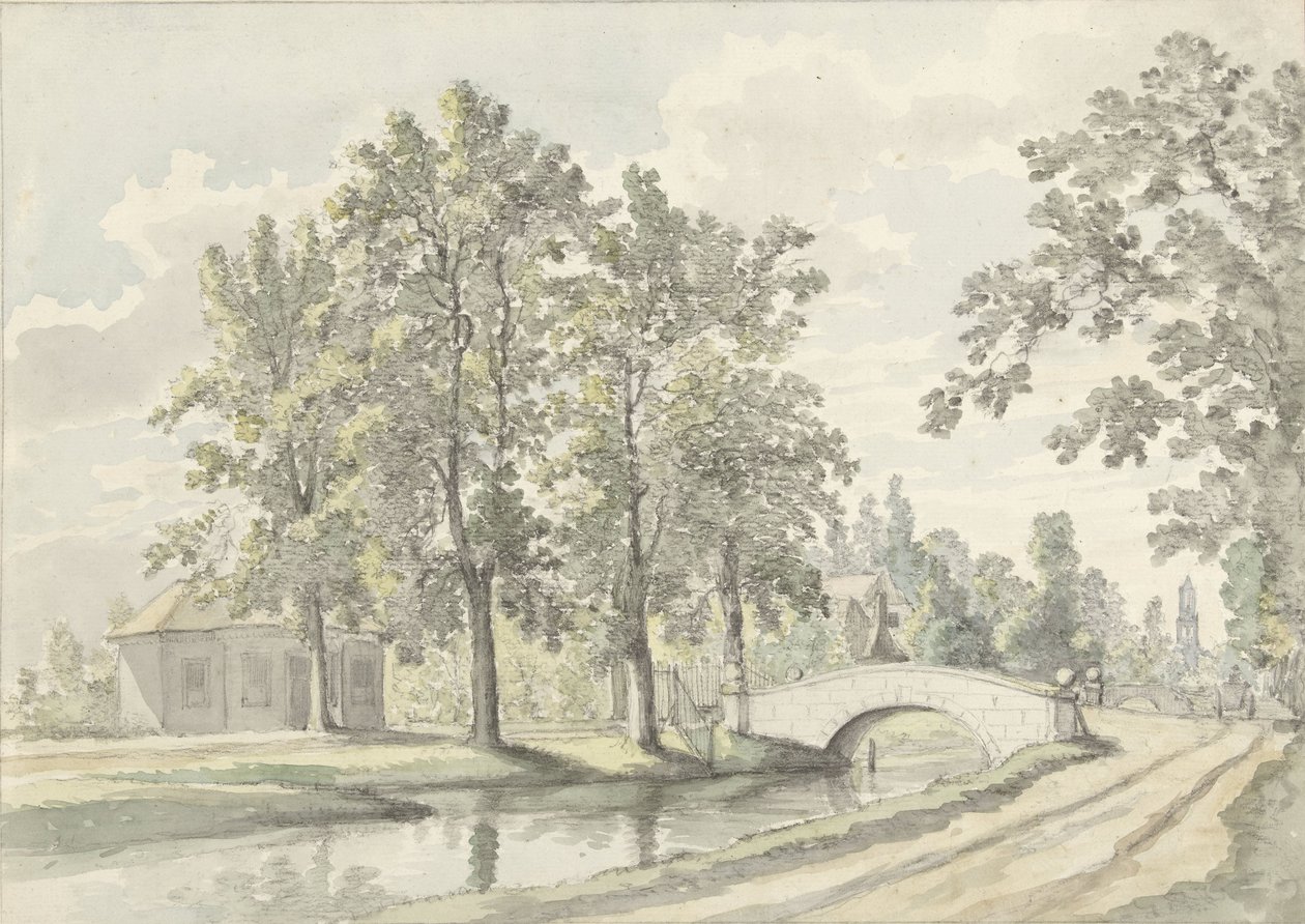 Utsikt over Biltstraat utenfor Utrecht av Johannes Jelgerhuis