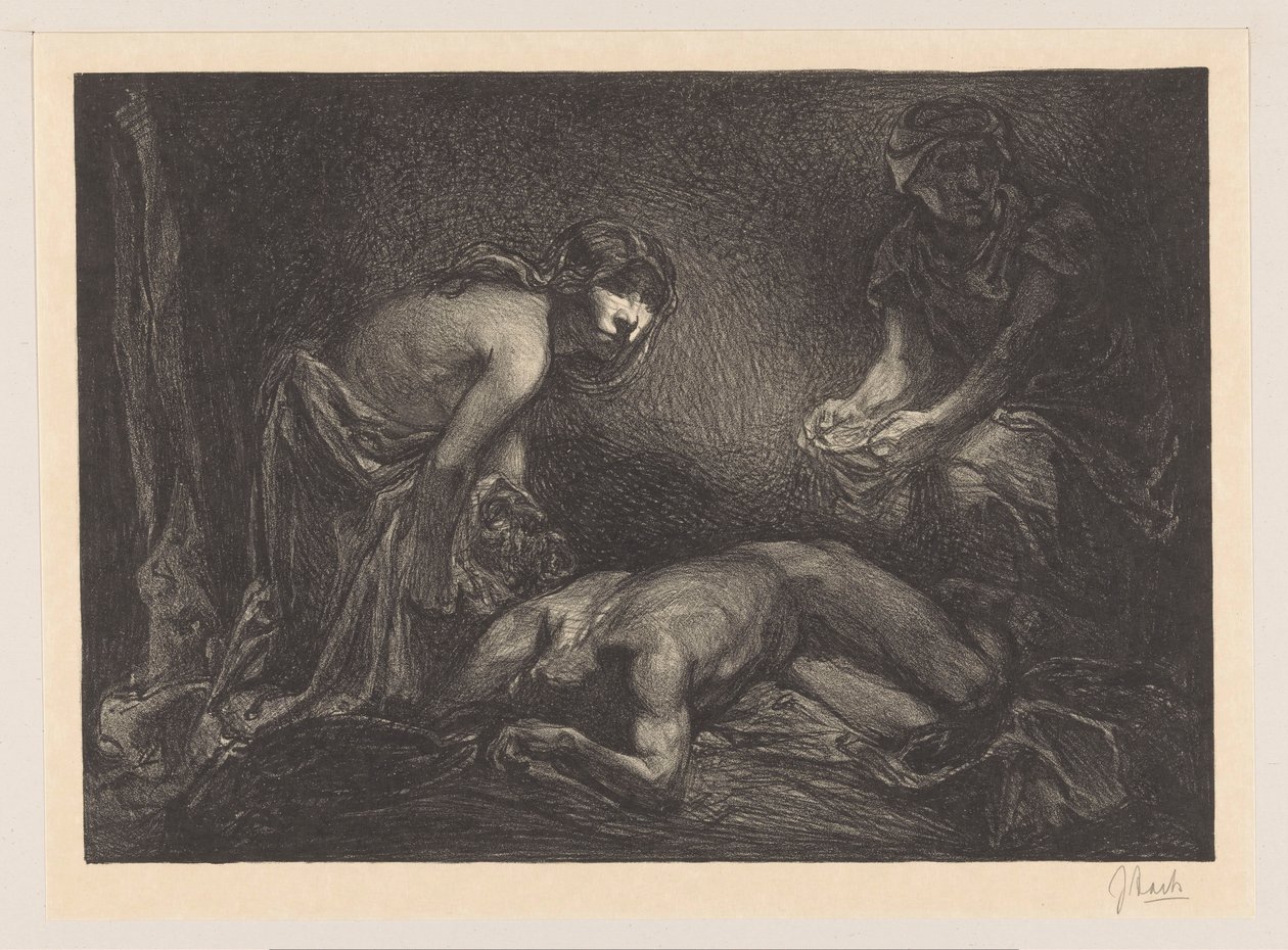 Judith og tjenestepike med hodet og kroppen til Holofernes av Johannes Josephus Aarts (signed by artist)