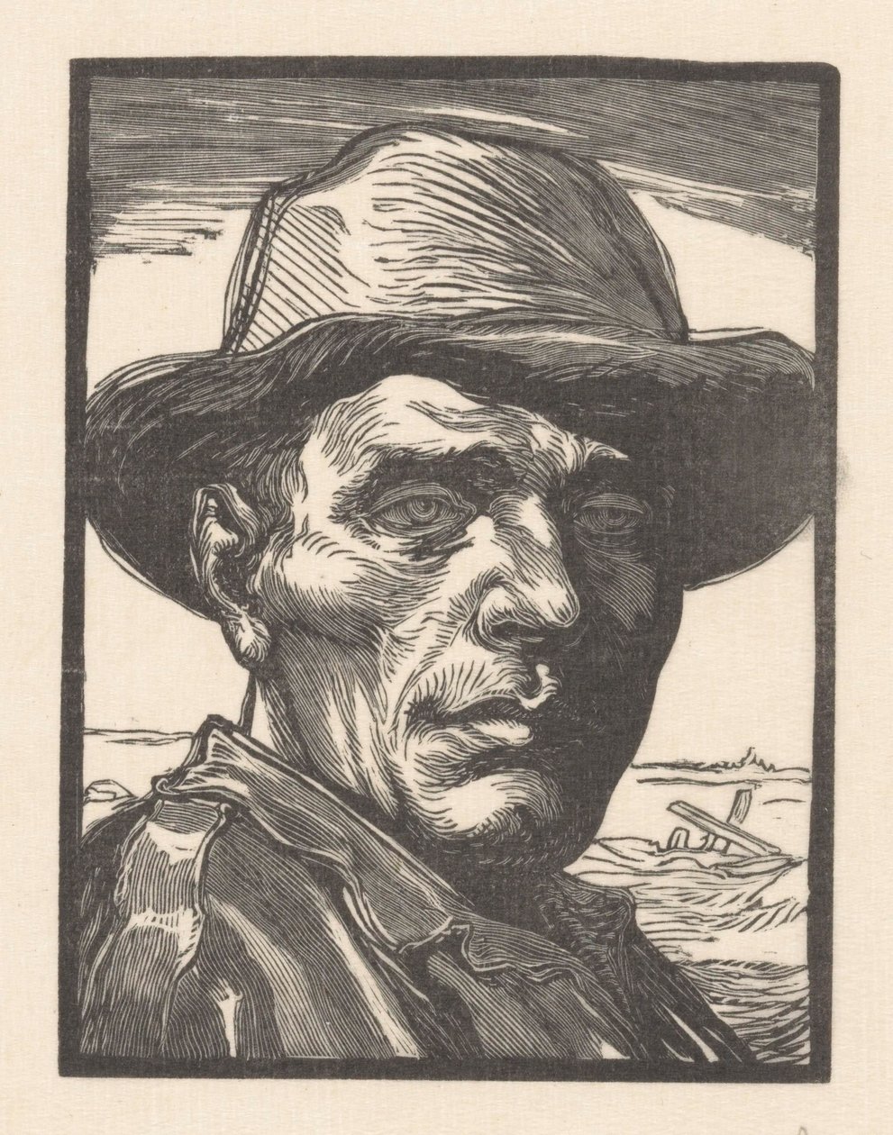Portrett av en ukjent mann av Johannes Josephus Aarts (signed by artist)
