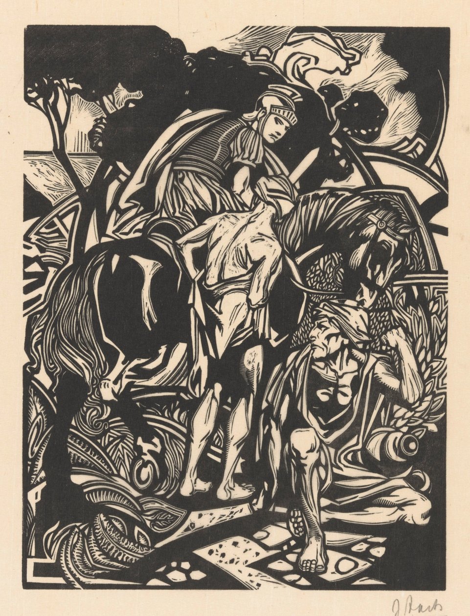 Romersk rytter til hest av Johannes Josephus Aarts (signed by artist)