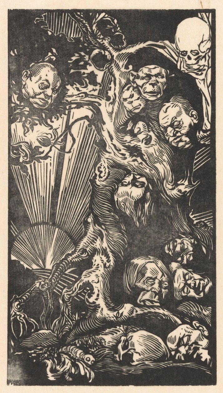 Tre med fantastiske hoder av Johannes Josephus Aarts