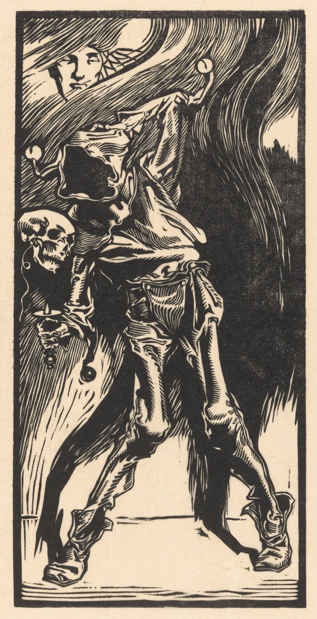 Døden som en harlekin, spiller bilboquet av Johannes Josephus Aarts