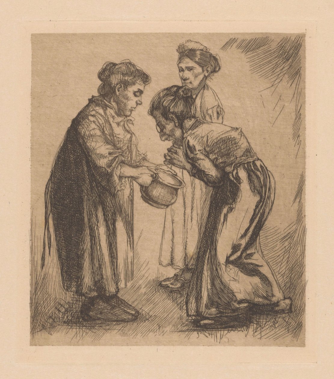 Tre kvinner med potte av Johannes Josephus Aarts