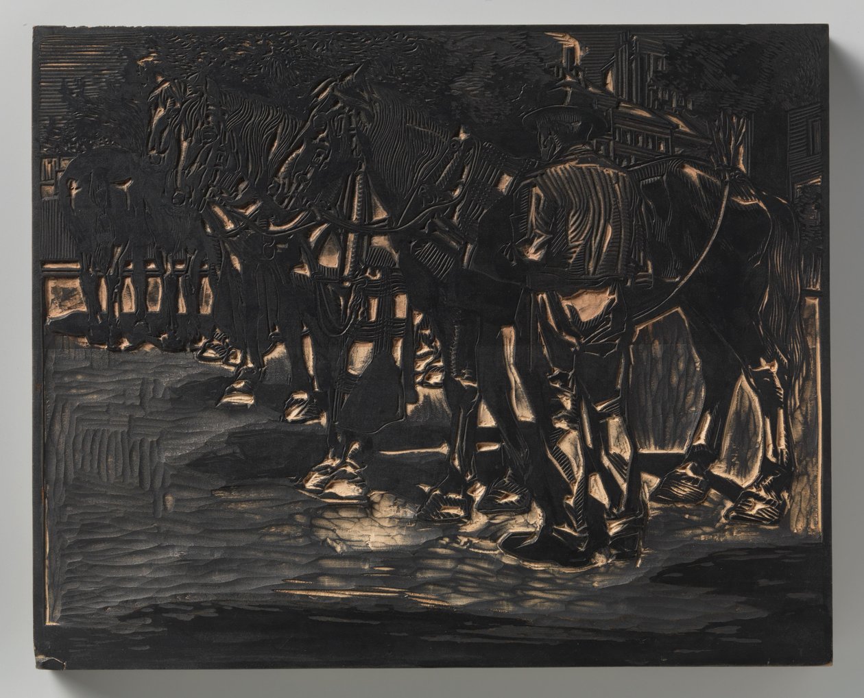 En mann med hester av Johannes Josephus Aarts