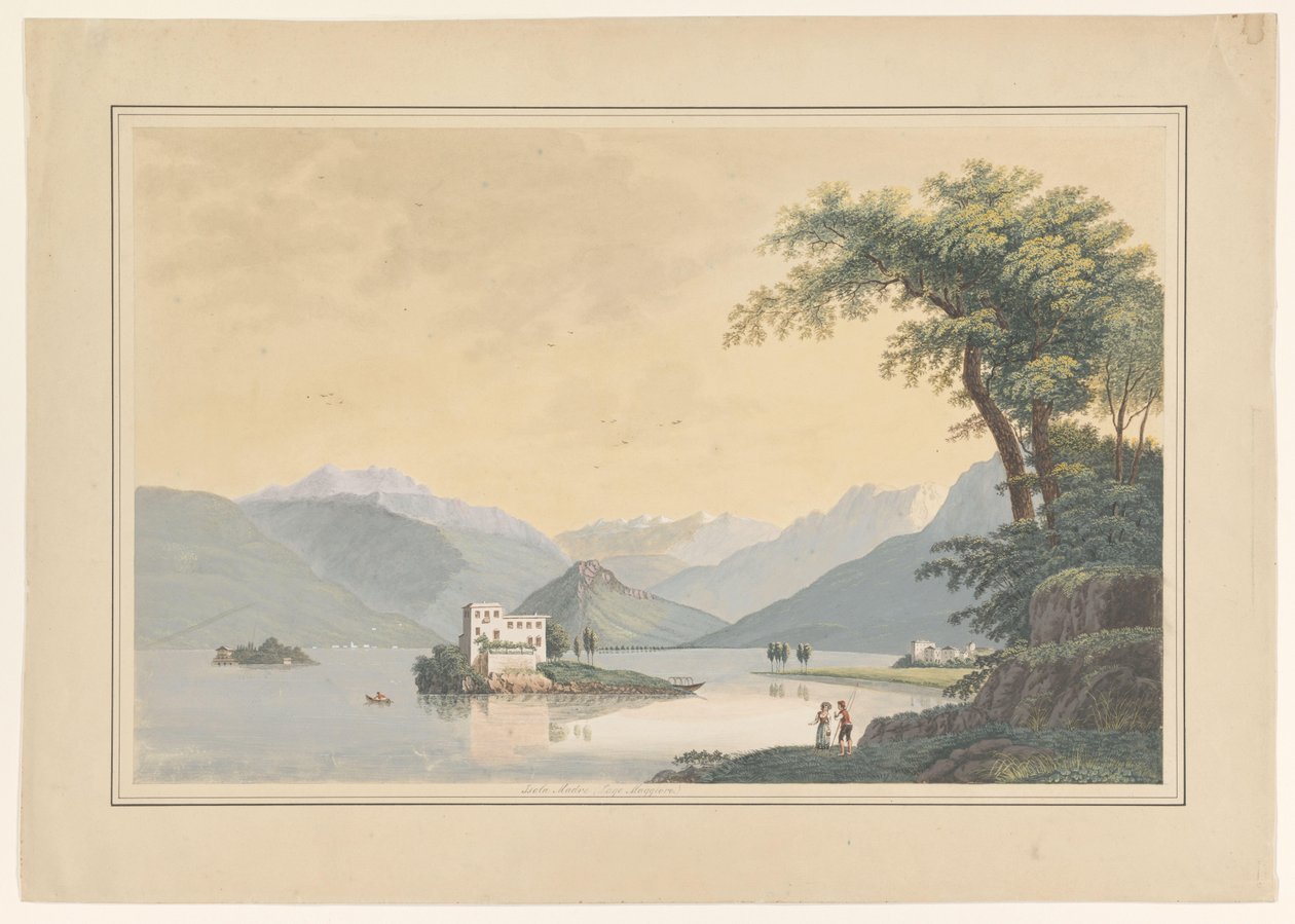 Utsikt over Isola Madre i Lago Maggiore av Johannes Josephus Aarts