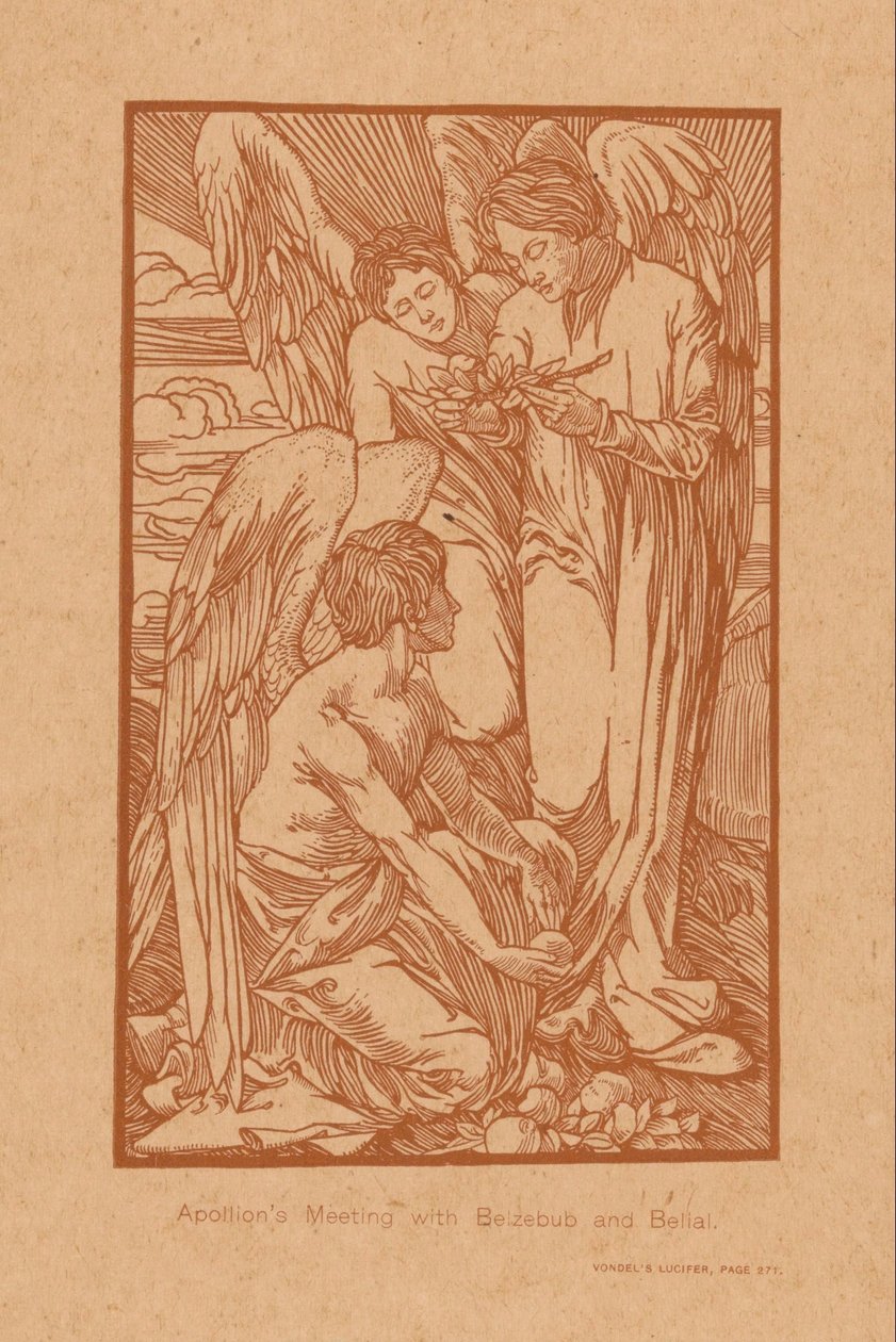 Ontmoeting van Apollion møtte Beelzebub en Belial Apollons møte med Belzebub og Belial (tittel på objekt) av Johannes Josephus Aarts