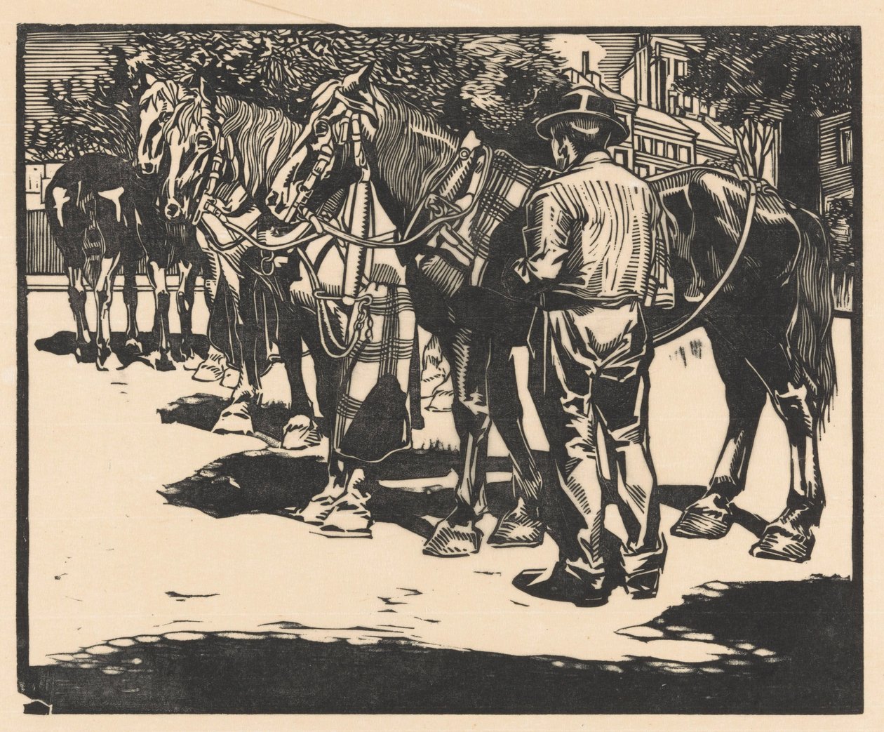 Ride hester på et torg av Johannes Josephus Aarts