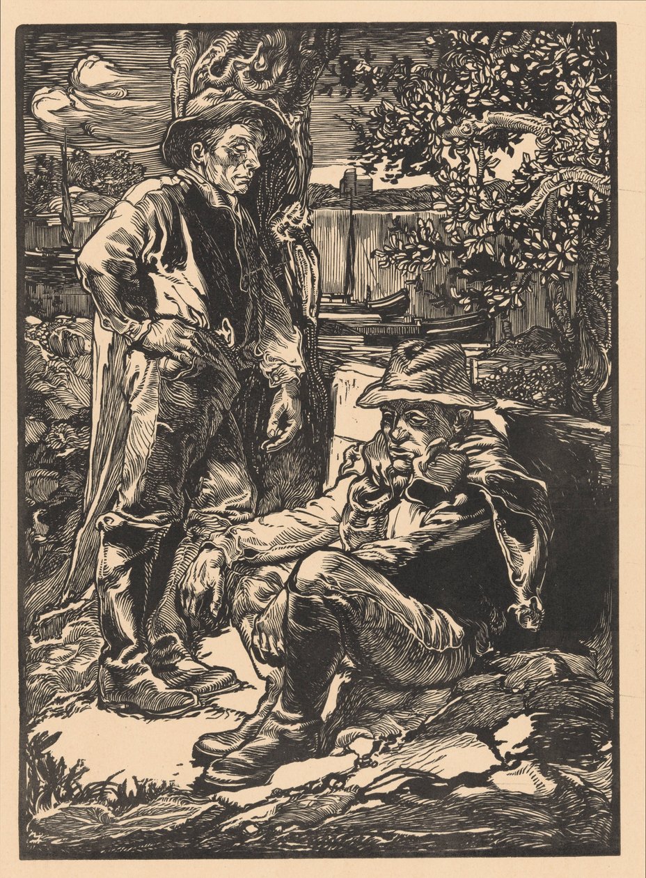Hvilende polderarbeidere av Johannes Josephus Aarts
