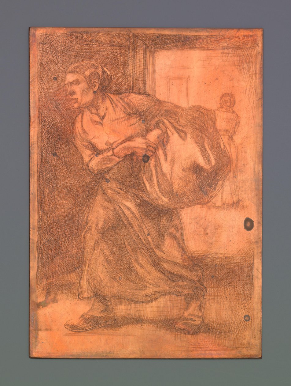 Kvinne bærer en balle av Johannes Josephus Aarts