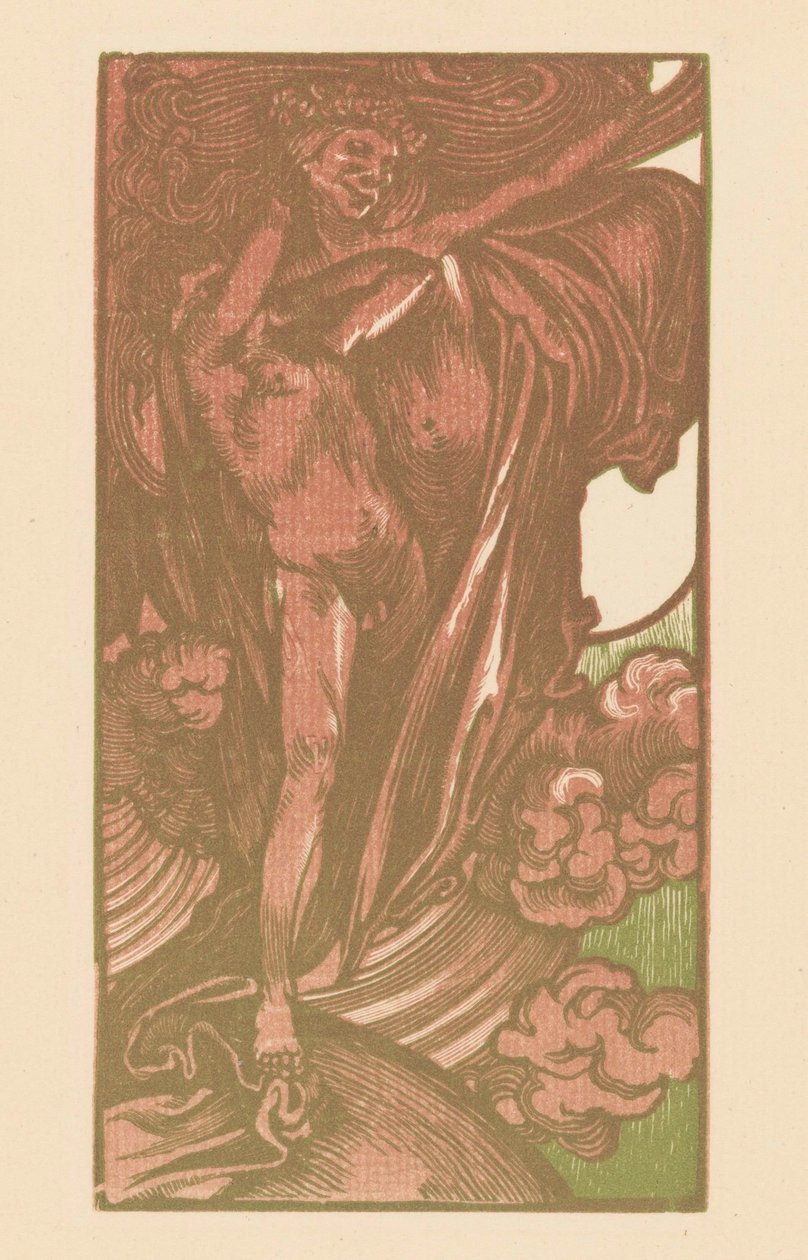 Kvinne og gutt i skyene av Johannes Josephus Aarts