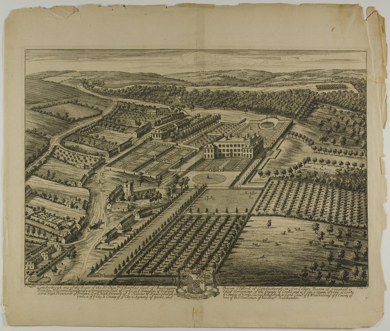 London, plate 31 fra Illustrated Britannia av Johannes Kip