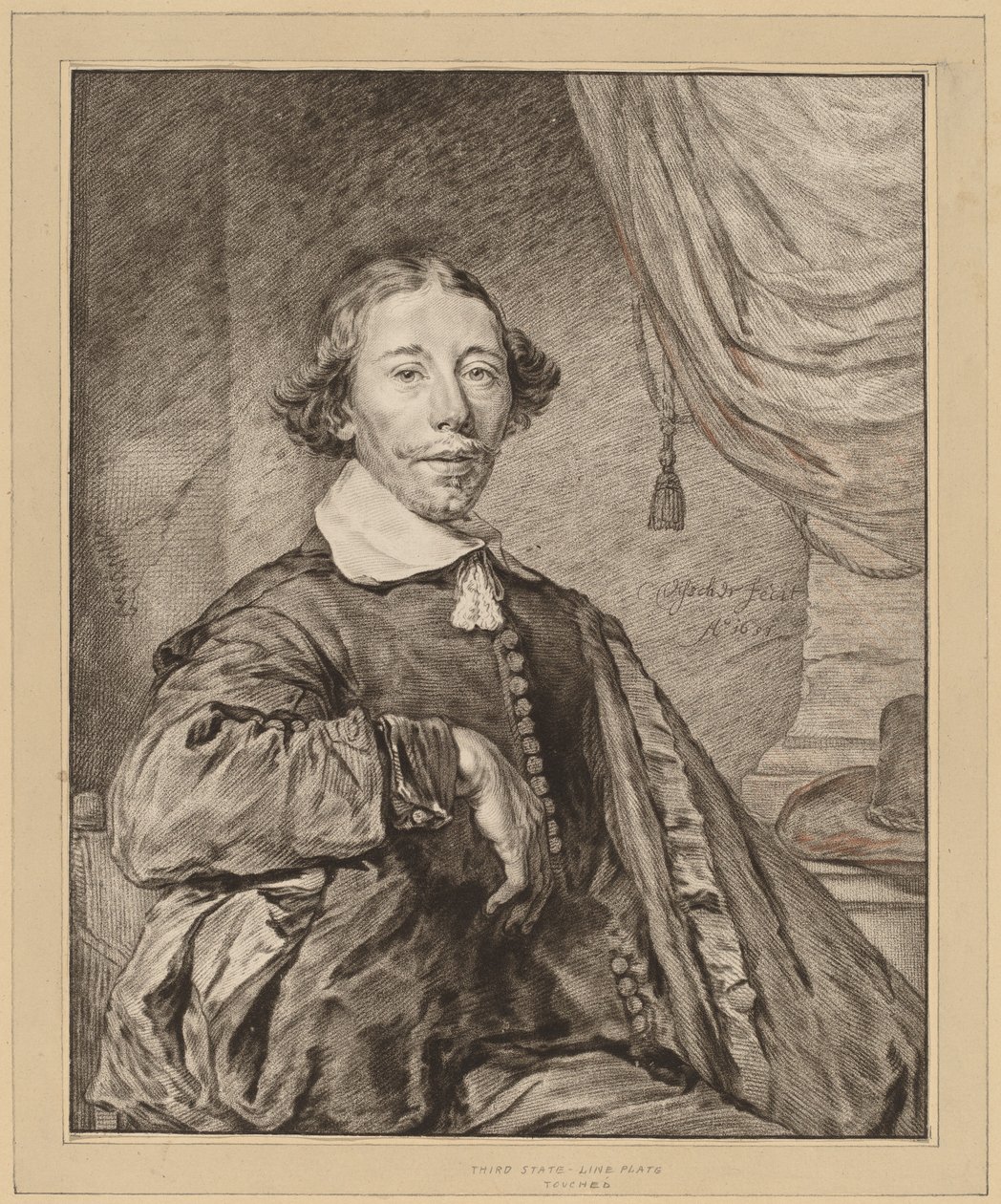 Portrett av en sittende mann, 1771. av Johannes Kornlein