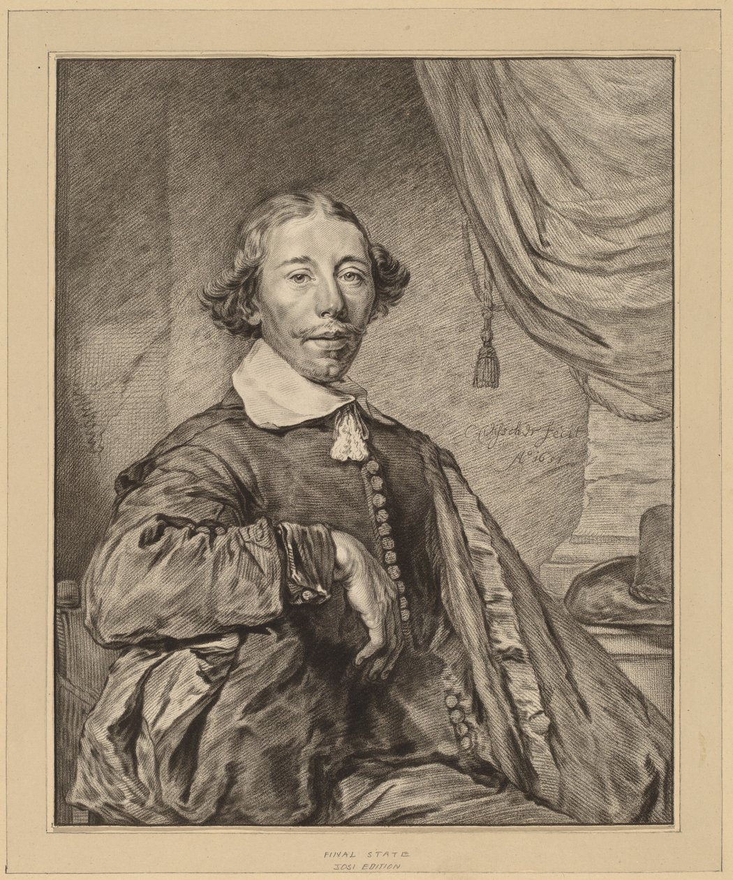 Portrett av en sittende mann, 1771. av Johannes Kornlein