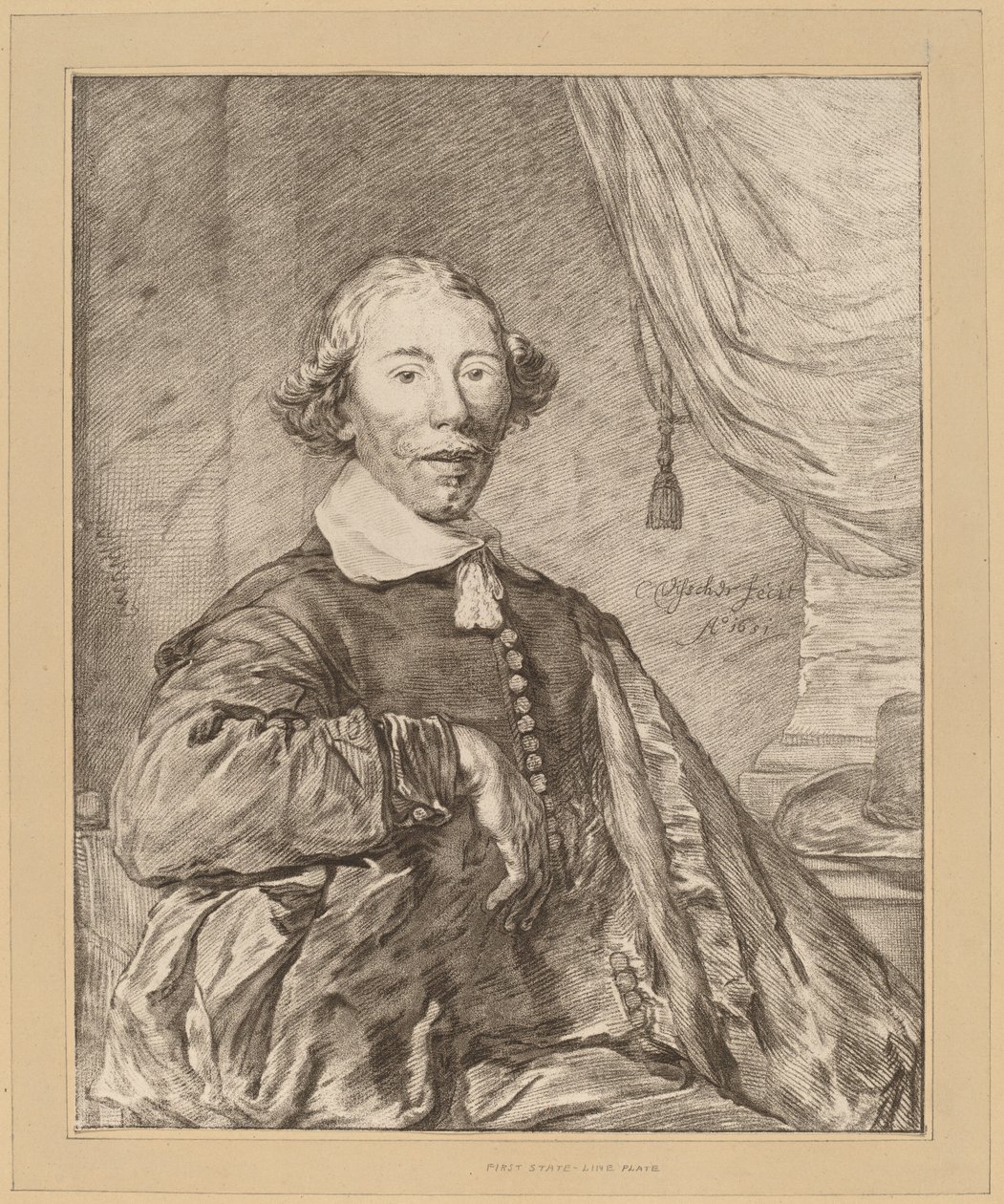 Portrett av en sittende mann, 1771. av Johannes Kornlein
