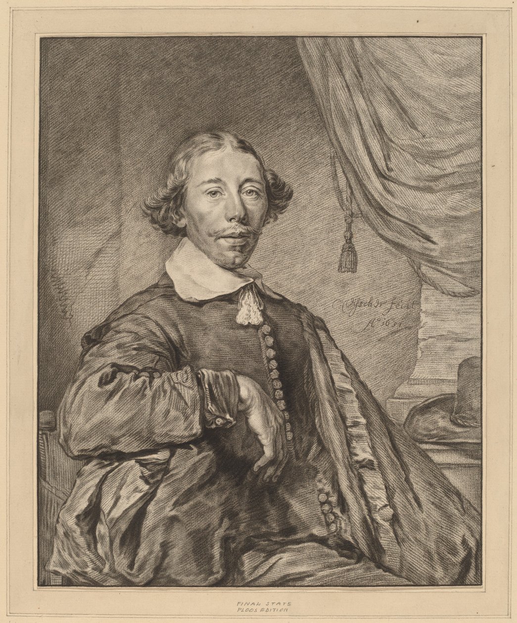 Portrett av en sittende mann, 1771. av Johannes Kornlein