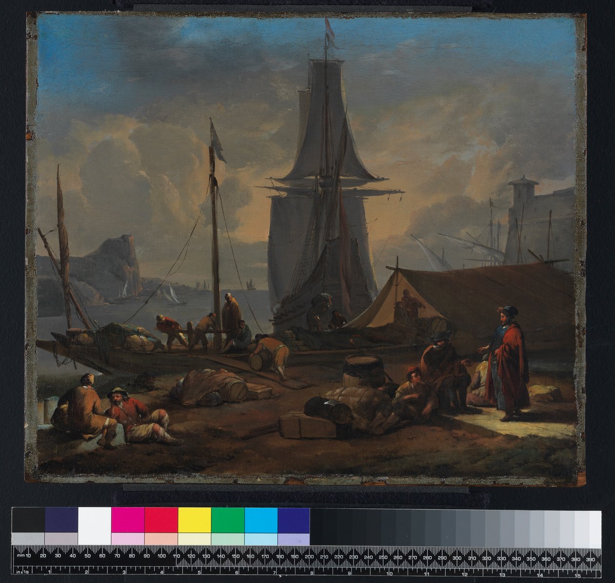 En havnescene, før 1674 av Johannes Lingelbach