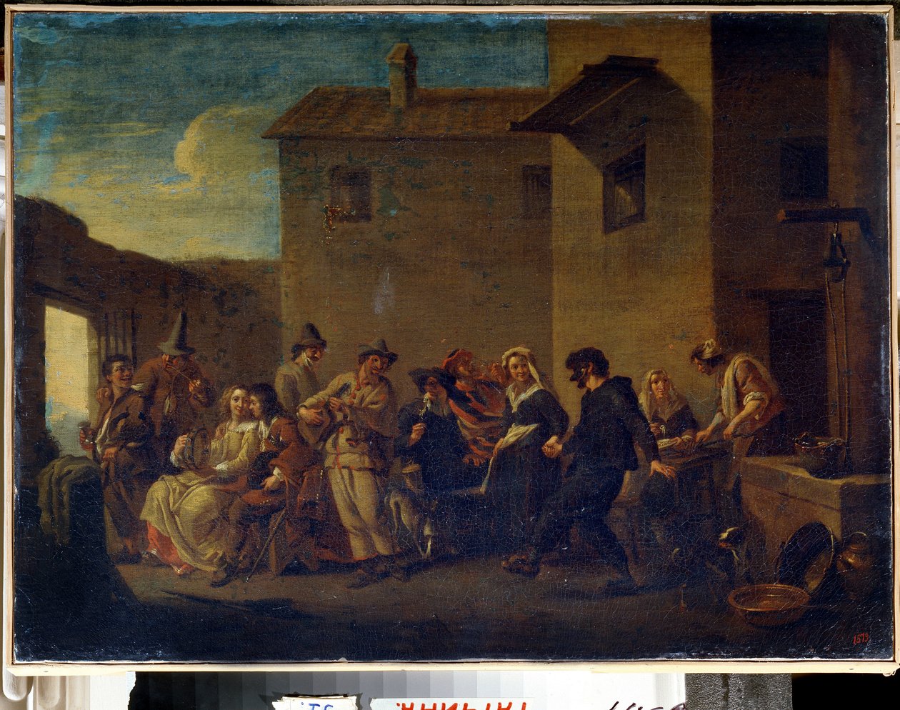 Karneval i Venezia (Karneval i Venezia). Maleri av Johannes Lingelbach av Johannes Lingelbach
