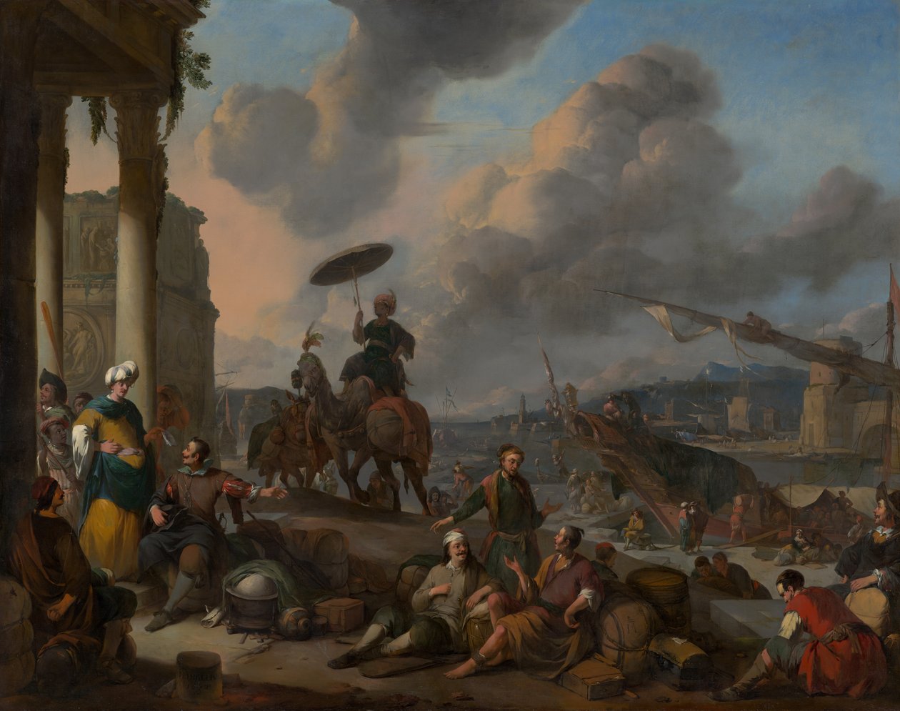 Havn ved Middelhavet av Johannes Lingelbach