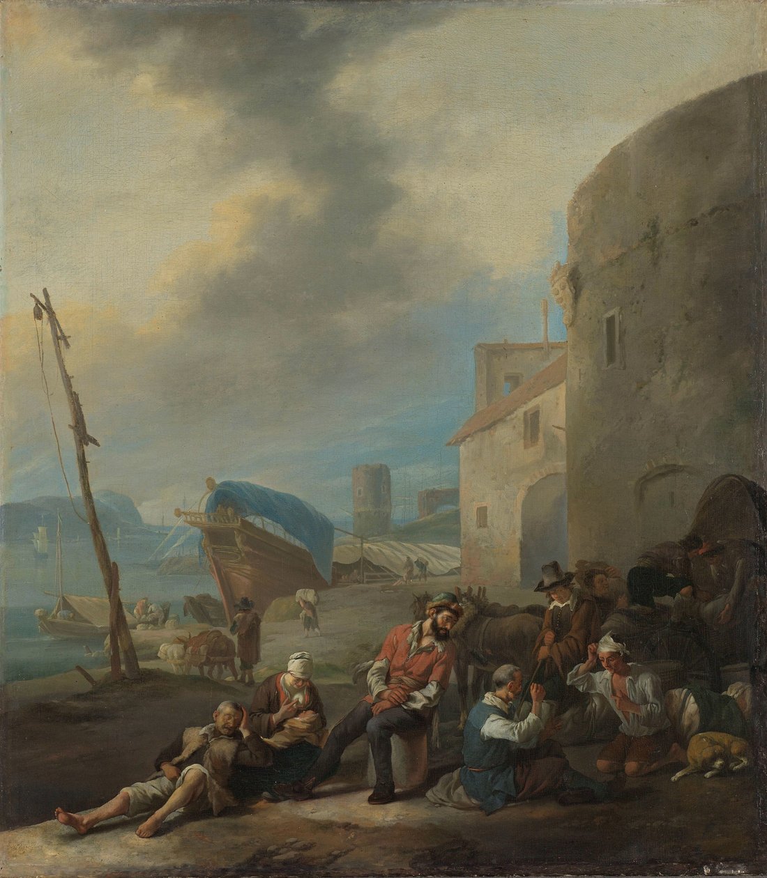 italiensk havn av Johannes Lingelbach