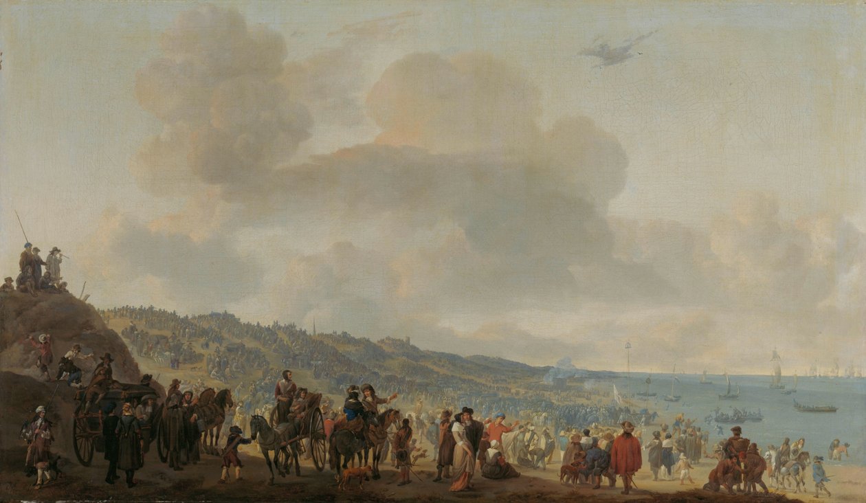 Charles II av Englands avgang fra Scheveningen, 2. juni 1660 av Johannes Lingelbach
