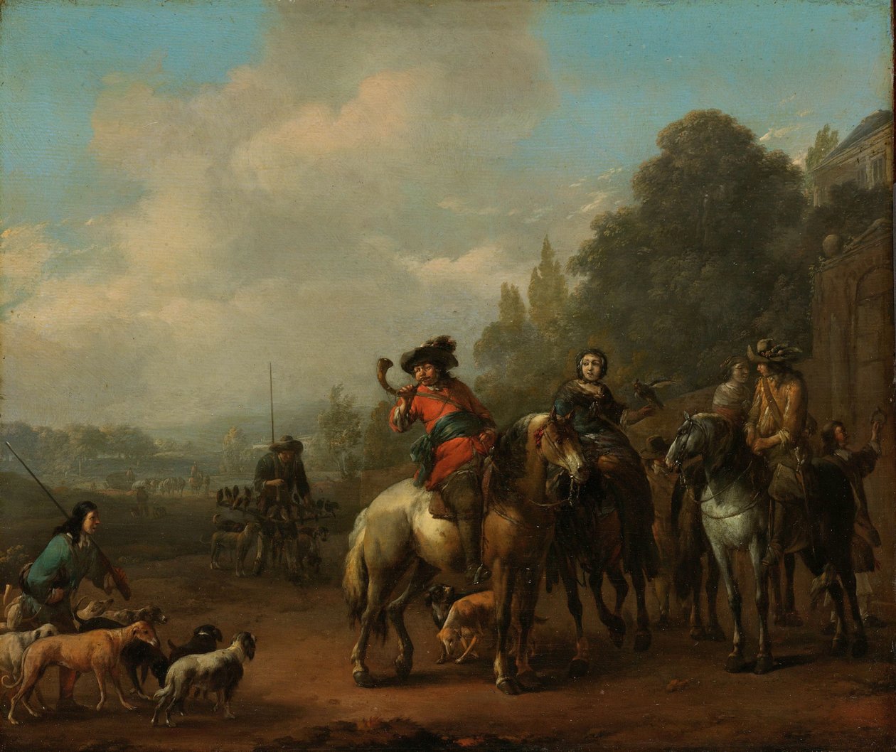 Returen fra jakten av Johannes Lingelbach