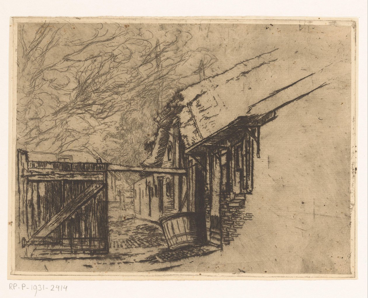 Farmhouse med stråtak av Johannes Löhr