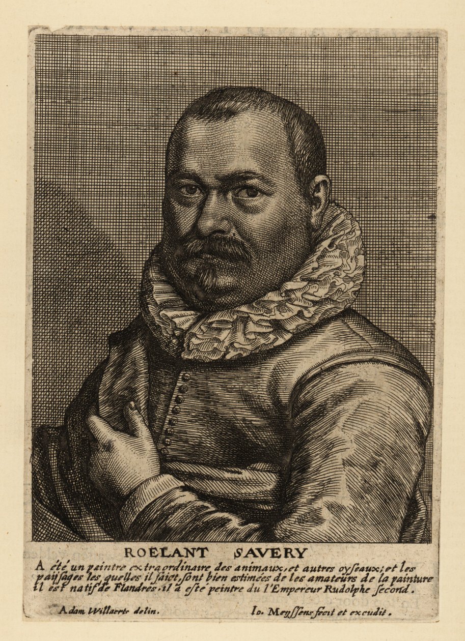 Portrett av Roelant Savery, Flandern-født nederlandsk gullaldermaler av Johannes Meyssens