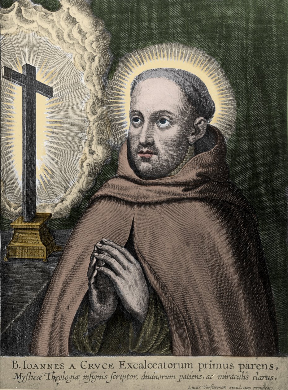 Sankt Johannes av korset (Juan de Yepes Alvarez, Juan de la Cruz) (1542-1591) - grav. av Vorstermann av Johannes Vorsterman