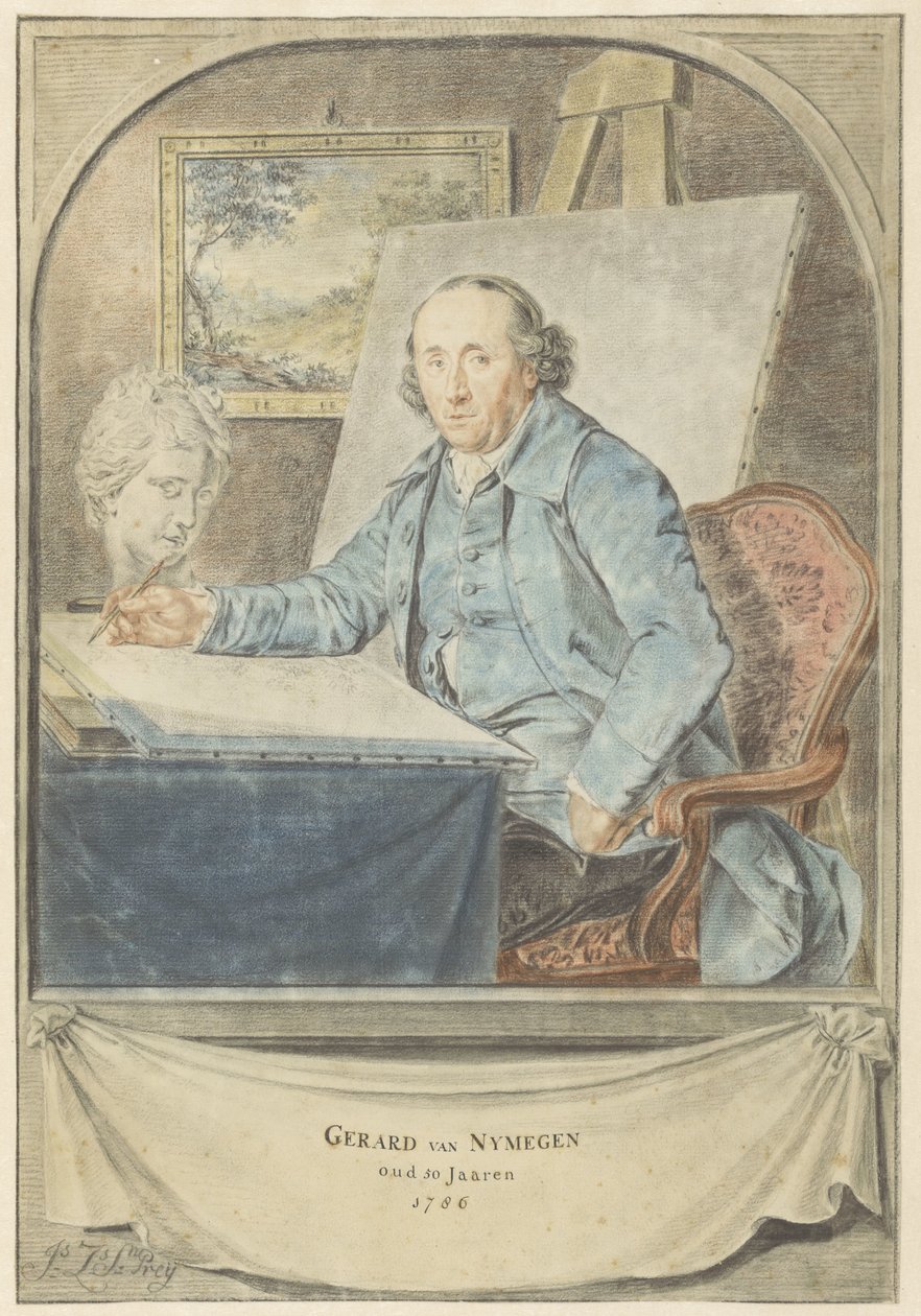 Portrett av Gerard van Nijmegen av Johannes Zacharias Simon Prey