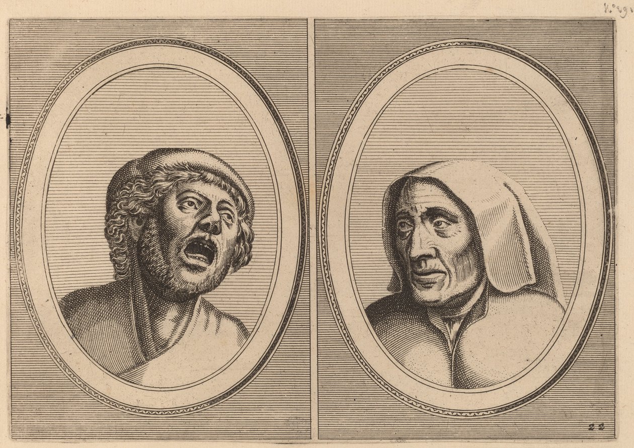 "Hansje Singh in Veldt" og "Blaeuwe Aecht" av Johannes and Lucas van Doetechum after Pieter Bruegel the Elder
