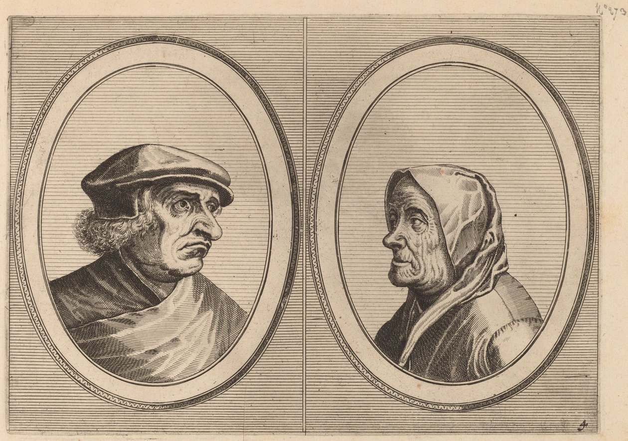 "Joris Ysegrim" og "Quastighe Jopje" av Johannes and Lucas van Doetechum after Pieter Bruegel the Elder